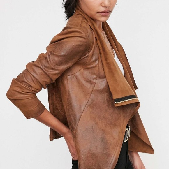 Silence + Noise Brown Suede Jacket - Sz. S - Picture 2 of 4